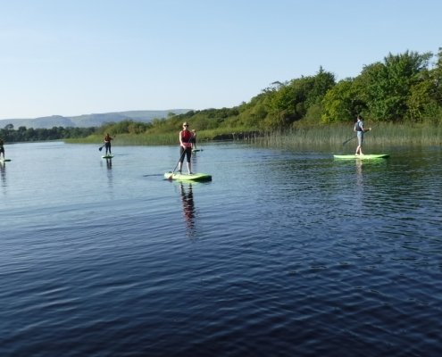 Group of people paddle boarding in Sligo Ireland